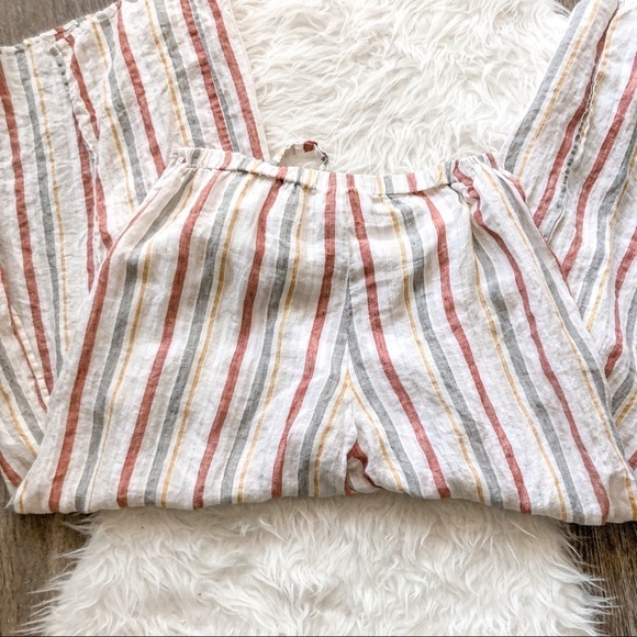 Vince Camuto Linen Split Leg Wrap Waist Tie Pants - Picture 5 of 8